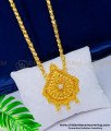 DCHN142 - Kerala Design Pendant One Gram Gold Bridal Wear Big Dollar Chain Online 