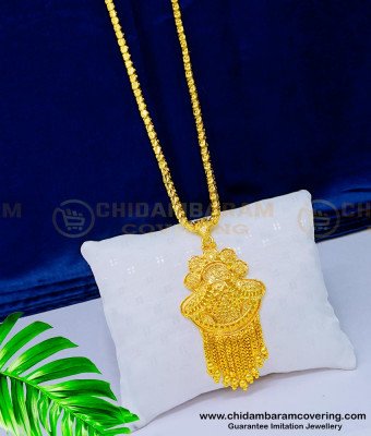DCHN155 - Latest Gold Plated Bridal Wear Plain Designer Dollar Chain for Women