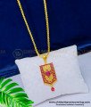 DCHN167 - New Arrival Ruby Stone Gold Design One Gram Gold Locket Chain Online