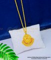 DCHN170 - Gold Design Ruby Emerald Stone Lakshmi Dollar With 24 Inches Chain Online