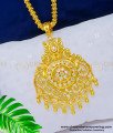 DCHN174 - Latest Collection American Diamond White Stone Pendant with Long Chain Online