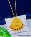 DCHN175 - Kerala Palakka Pendant Hand Work Peacock and Lakshmi Palakka Dollar with Long Chain Online