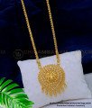 DCHN183 - Latest Stone Pendant Collection Peacock Design White Stone Pendant Chain Online