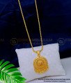 DCHN185 - One Gram Gold Daily Use Plain Round Dollar Chain Designs for Ladies 
