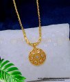 DCHN186 - American Diamond White Stone Small Pendant with Gold Chain Design for Female
