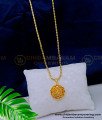 DCHN187 - Stylish Flower Pendant with Long Chain for Daily Use One Gram Gold Jewelry