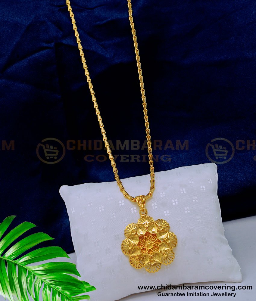 DCHN188 - Trendy Light Weight Flower Design Dollar with Chain for Ladies 