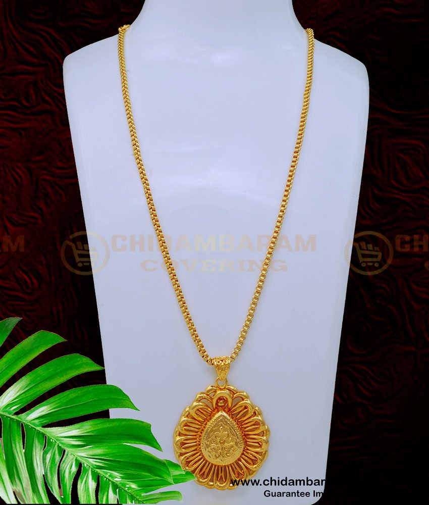 DCHN198 - Latest Gold Pattern Daily Use Without Stone Dollar Chain Designs