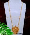DCHN201 - South Indian Bridal Wear Long Chain with Stone Pendant Design