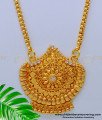 DCHN204 - American Diamond White Stone Locket Chain Design for Ladies