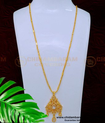 DCHN212 - 1 Gram Gold Jewellery Long Chain with Dollar Online Shopping