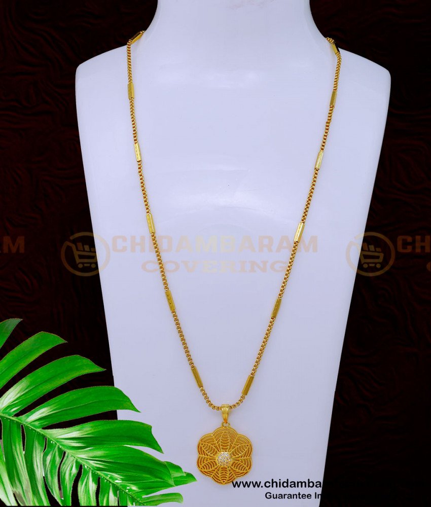DCHN217 - Daily Use Pendant with 1 Gram Gold Plated Chain Online 
