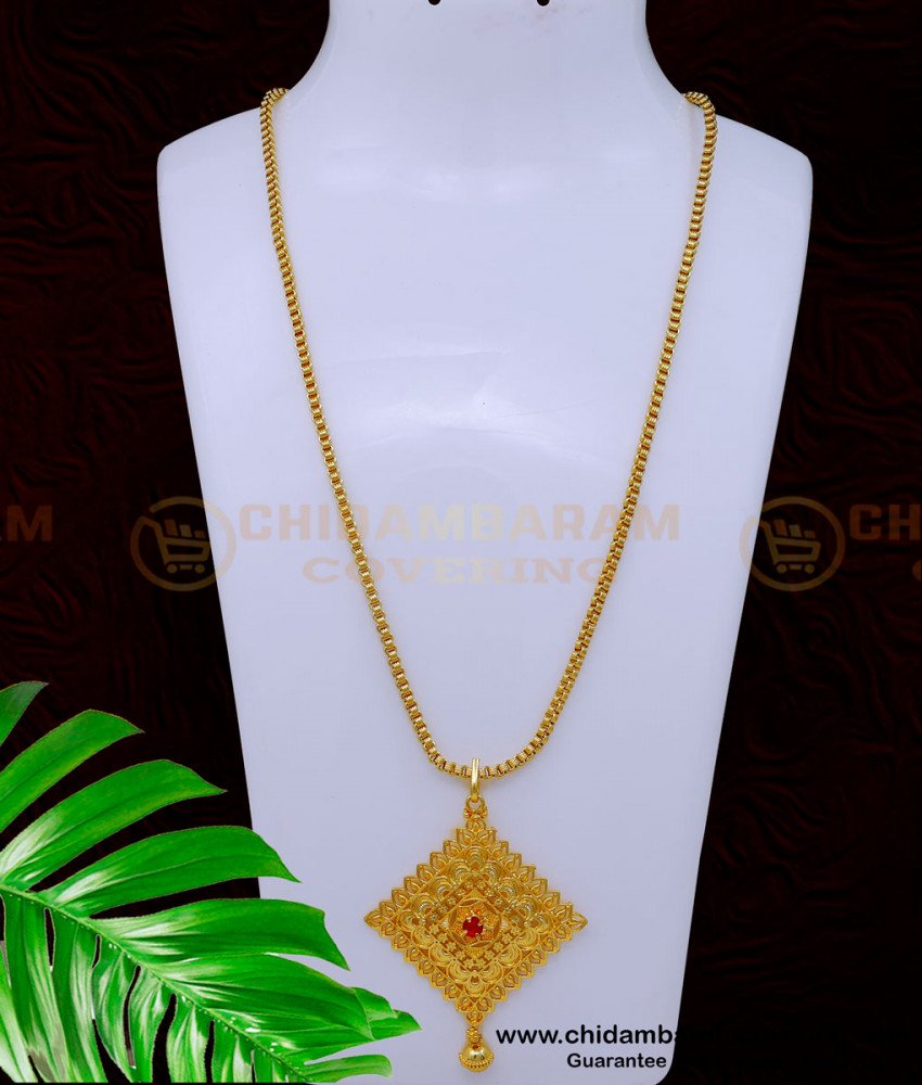 DCHN222 - Modern Gold Pendant Designs with Long Chain for Female