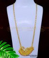 DCHN227 - Beautiful Peacock Design Gold Plated Pendant with Long Chain
