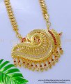 DCHN230 - Sangu Design Stone Pendant with Leaf Cut Long Chain Online 
