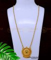 DCHN233 - Gold Plated Daily Wear Emerald Stone Chain Dollar Design