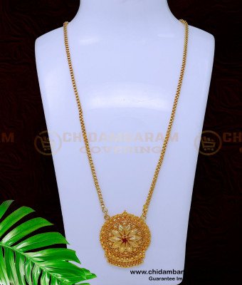 DCHN234 - Gold Design Best Quality Chain with Pendant for Ladies