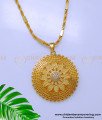 DCHN241 - Unique Round Stone Gold Dollar Chain Designs for Female