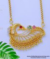 DCHN249 - Long Chain with Modern Gold Pendant Designs for Female