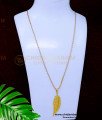 DCHN256 - Elegant Light Weight Leaf Design Pendant and Chain Gold