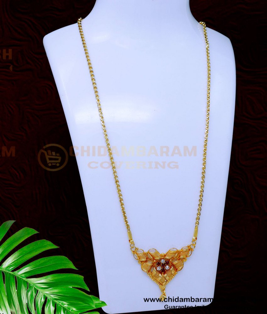 DCHN258 - Gold Plated Daily Use Long Chain with Dollar for Women