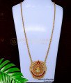 DCHN278 - Gold Plated White and Ruby Gold Lakshmi Dollar Chain