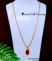 DCHN286 - Kerala Red Nagapadam Locket Design with Long Chain