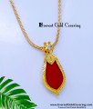 DCHN286 - Kerala Red Nagapadam Locket Design with Long Chain