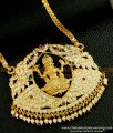 DLR073 - Impon First Quality One Gram Gold Hand Made Lakshmi Design Multi Stone Big Impon Dollar Chain