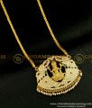 DLR073 - Impon First Quality One Gram Gold Hand Made Lakshmi Design Multi Stone Big Impon Dollar Chain