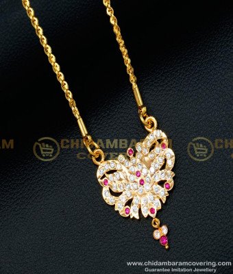 DLR087 - Impon Five Metal Panchaloha Simple Stone Pendant Buy Impon Dollar Chain Online Shopping 