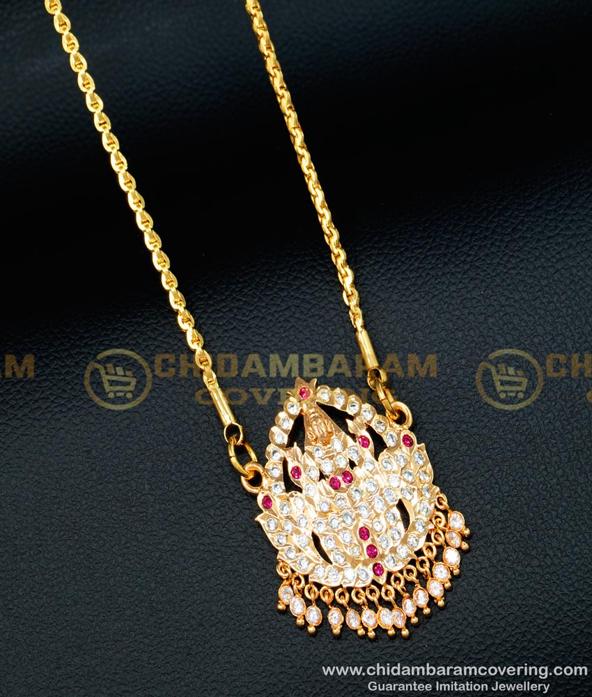 DLR093 - South Indian Impon Lakshmi Dollar Chain Collections Panchaloha Jewellery Buy Online