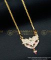 DLR098 - Latest Five Metal Impon Medium Size Dollar With 24 Inches Long Chain for Women