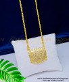 DLR116 - South Indian Jewellery Gold Plated Impon White Stone Lotus Design Pendant with Chain 