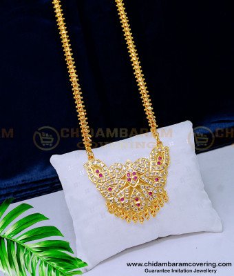 DLR120 - One Gram Gold First Quality Impon 5 Metal Jewellery Pendant with Heart Design Chain Online