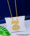 DLR123 - New Model White and Ruby Stone Swan Design Five Metal Dollar Chain For Women