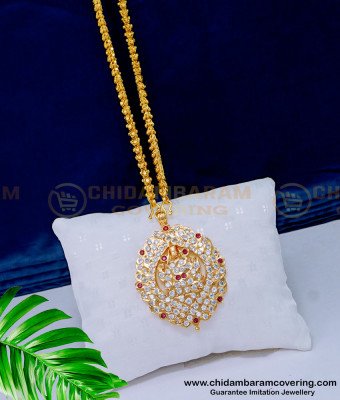 DLR131 - Impon Traditional Lakshmi Dollar with Thasavatharam Chain 1 Gram Gold Jewellery 