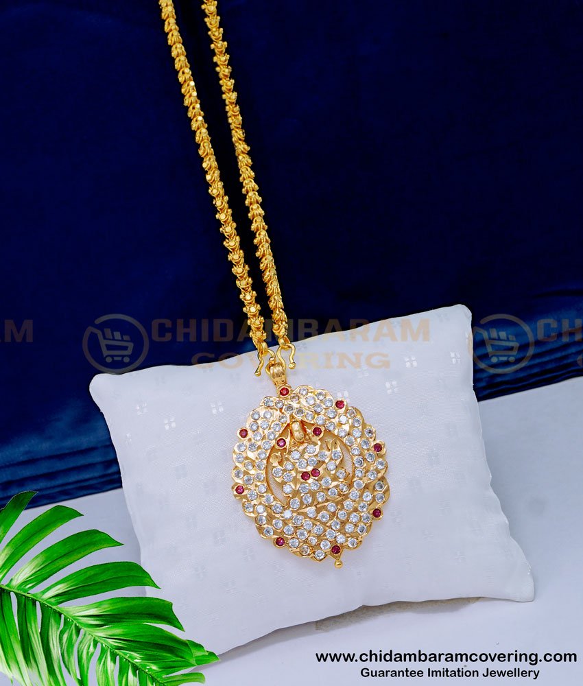 DLR131 - Impon Traditional Lakshmi Dollar with Thasavatharam Chain 1 Gram Gold Jewellery 
