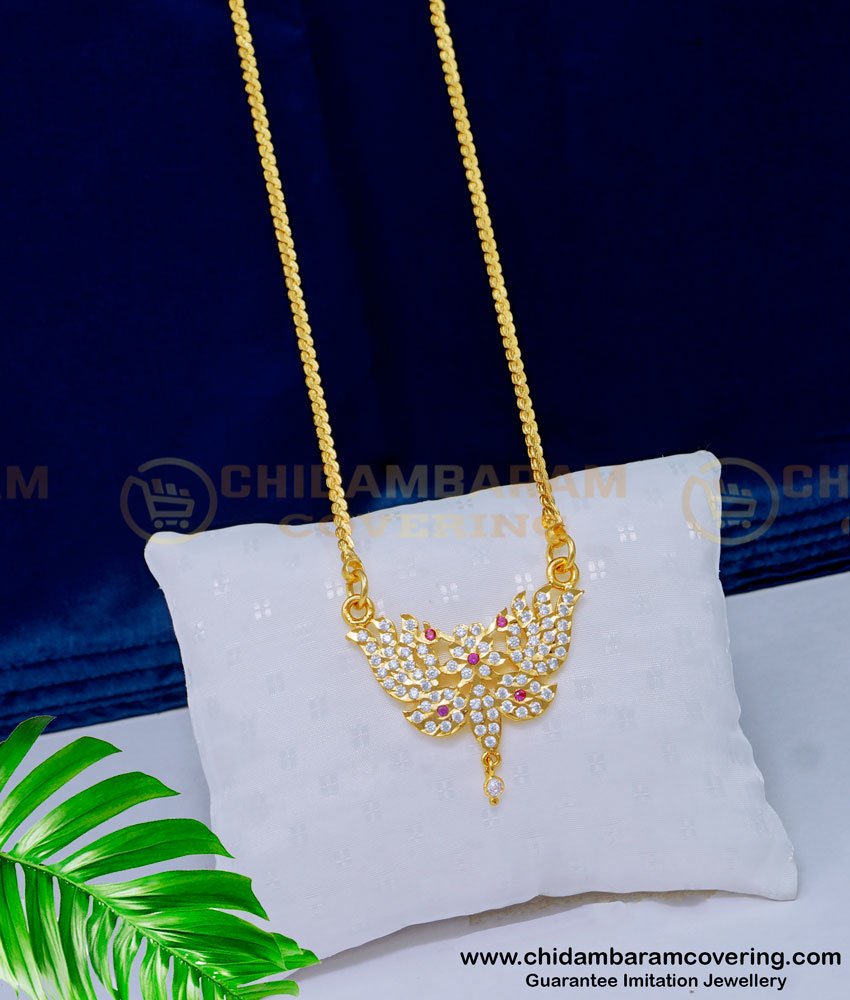 DLR132 - Beautiful Design High Quality Getti Stone Dollar with Chain Impon Jewellery