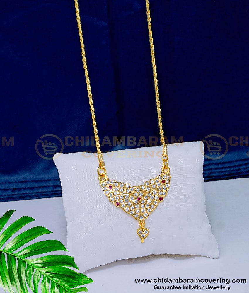 DLR135 - Pure Gold Plated Guaranteed Impon Jewellery Gold Dollar Chain Design for Ladies