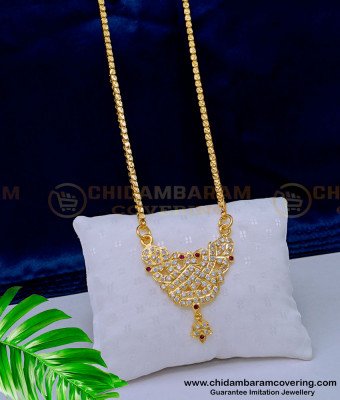 DLR145 - Five Metal Daily Wear Peacock Design New Model Impon Dollar Chain for Ladies