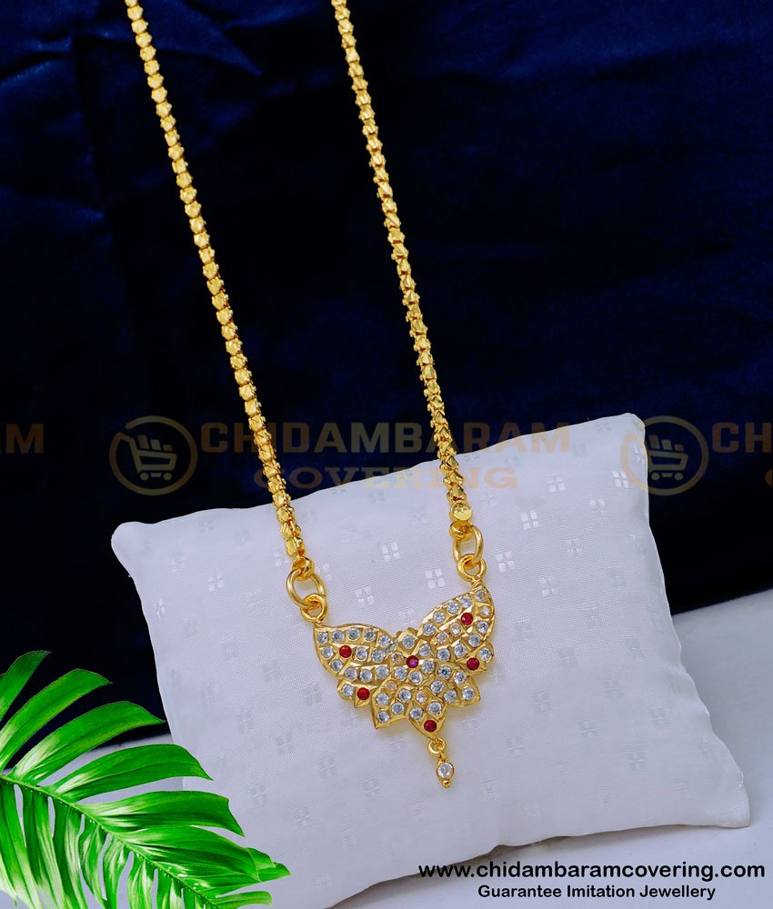 DLR160 - Traditional Impon Simple Daily Use Gold Design Dollar Chain for Ladies
