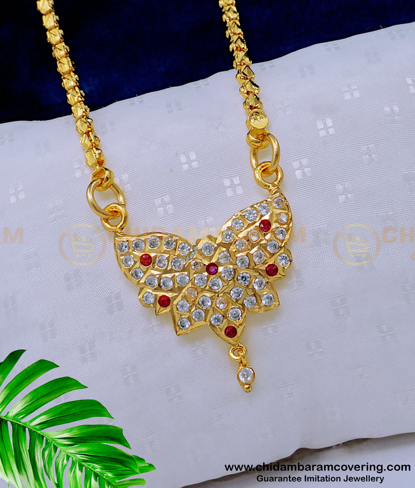 DLR160 - Traditional Impon Simple Daily Use Gold Design Dollar Chain for Ladies