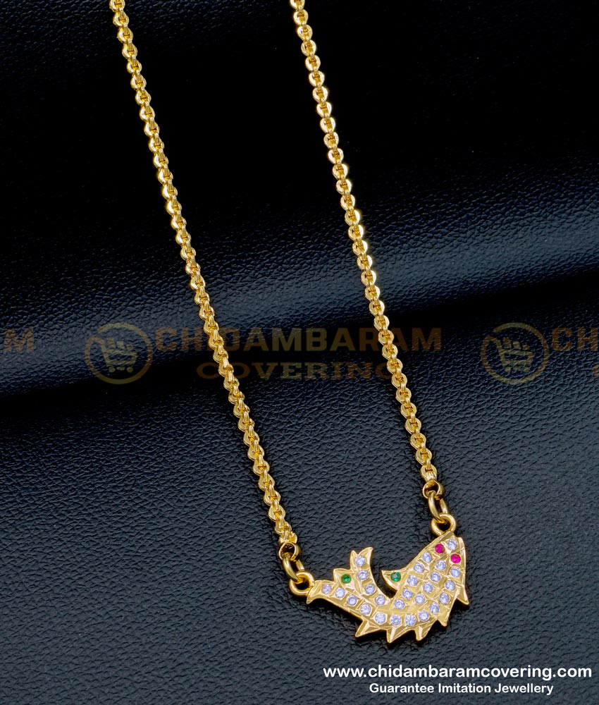 DLR175 - Panchaloha Daily Use Fish Pendant with Long Chain 