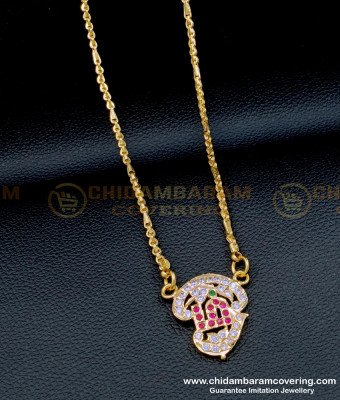 DLR176 - Impon Om Pendant Chain for Women Daily Use Chain