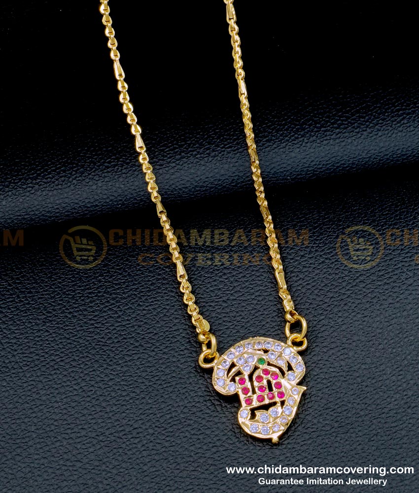 DLR176 - Impon Om Pendant Chain for Women Daily Use Chain