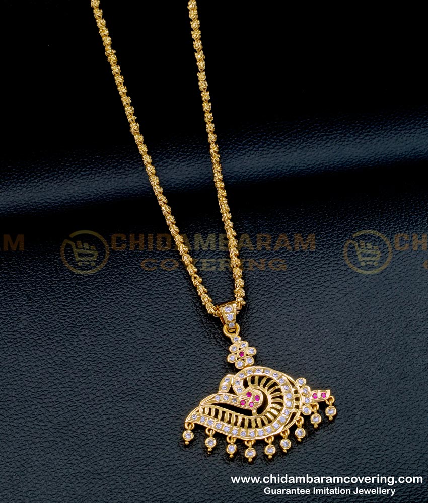 DLR180 - Panchaloha Sangu Design Pendant with Chain Buy Online