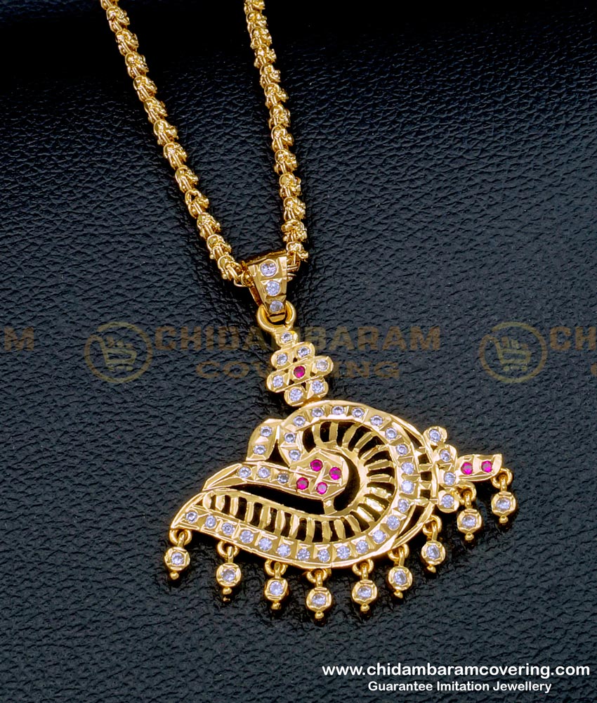 DLR180 - Panchaloha Sangu Design Pendant with Chain Buy Online