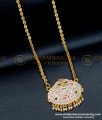 DLR186 - Best Quality Multi Stone Impon Gajalakshmi Dollar Chain for Ladies