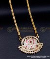 DLR204 - Impon Lotus Design Stone Dollar with Leaf Cutting Chain Online 